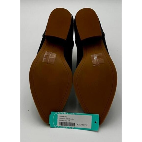 Dolce Vita Suede Booties Womens Sz 10 Dark Grey Western Ankle Boots Fall Winter - Picture 5 of 6